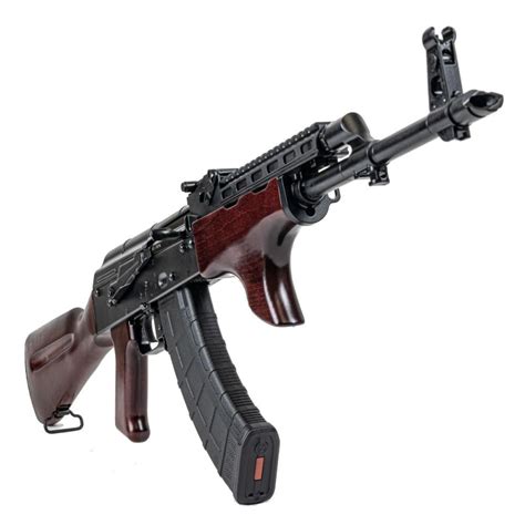 PSA AK-47 GF3 Classic Forged Rifle with Shark Fin and Soviet Arms Railed Gas Tube, Redwood ...