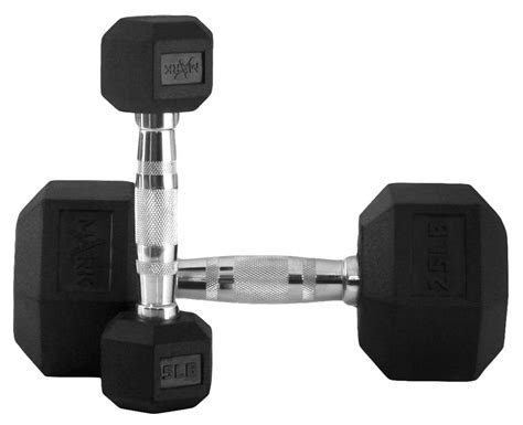 5 lbs. to 25 lbs. Rubber Hex Dumbbell Set - Walmart.com - Walmart.com