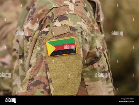 Flag of Azawad on soldiers arm. Flag of State of Azawad on military ...