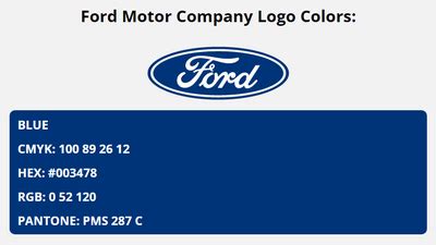 Ford Colors Hex Rgb Cmyk Pantone Color Codes Of Sports Teams | Hot Sex ...