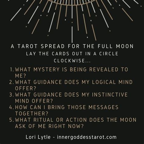 A Tarot Spread for this full moon, and all Full Moons | Inner Goddess TarotInner Goddess Tarot