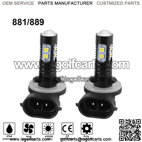 2x LED Headlight Bulbs 6000K 160W Fit For Precedent Cart Club Car DS ...