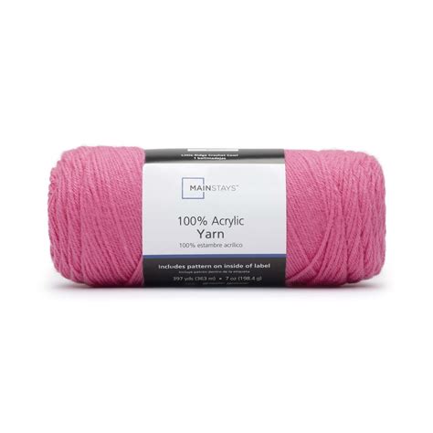 Mainstays 100% Acrylic Yarn 7 oz, Medium, Pink - Walmart.com - Walmart.com