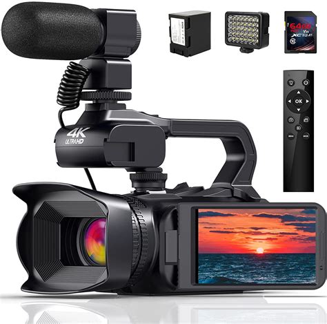 2023 New Full HD 60FPS 4K Camera 18X Digital Zoom Auto Focus WiFi Video For YouTube TIKTOK Live ...