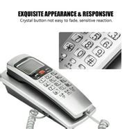LYUMO Wall Mount Landline Telephone Extension No Caller ID Home Phone For Hotel Family ...