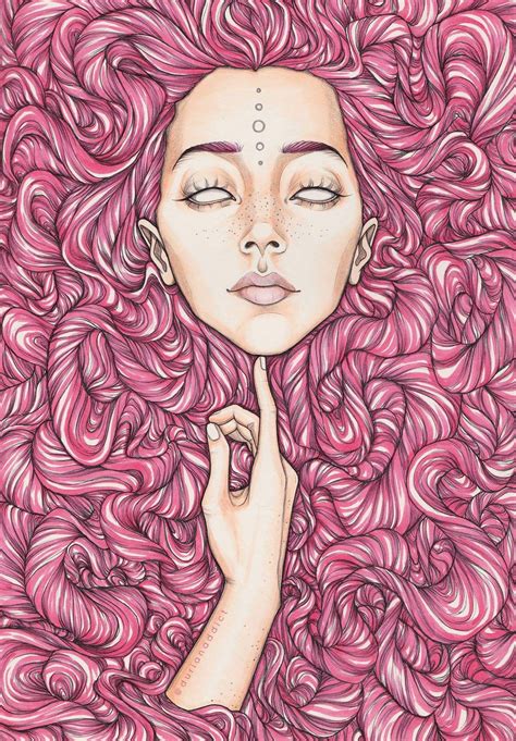 Pink. Prints available for preorder Trippy Drawings, Psychedelic Drawings, Cool Drawings, Hippie ...