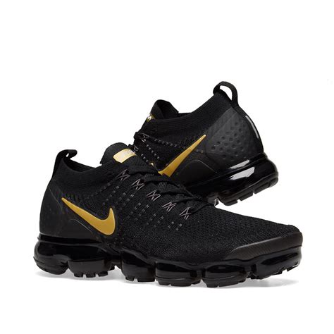 Nike Air VaporMax Flyknit 2 W Black, Gold & Platinum | END. (AU)