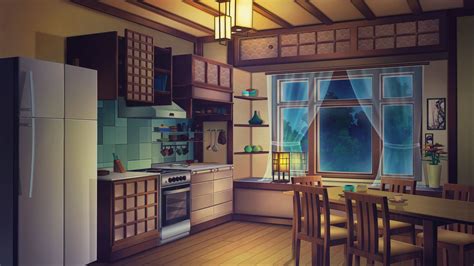 Visual novel background, Aiko San on ArtStation at https://www ...