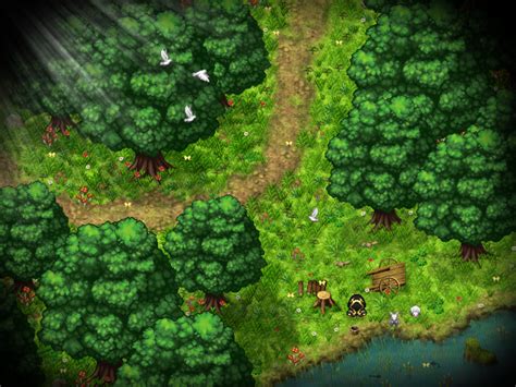 RPG Maker: Parallax Forest Map by Zachfoss on DeviantArt | Rpg maker, Forest map, Game level design