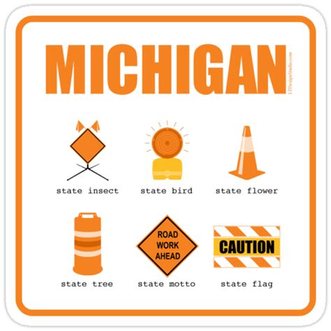 "Michigan State Symbols - Sticker" Stickers by LTDesignStudio | Redbubble