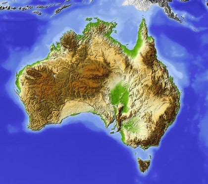 Topography - Australia - average, area, system