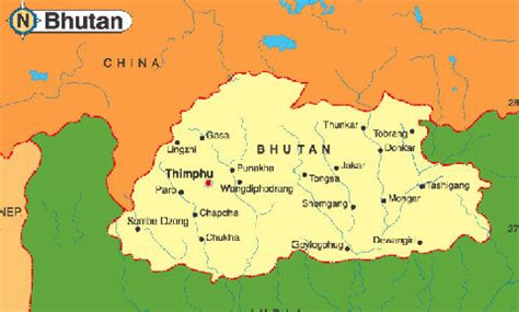 Bhutan Map