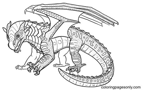 Sandwing Dragon Coloring Page - Free Printable Coloring Pages