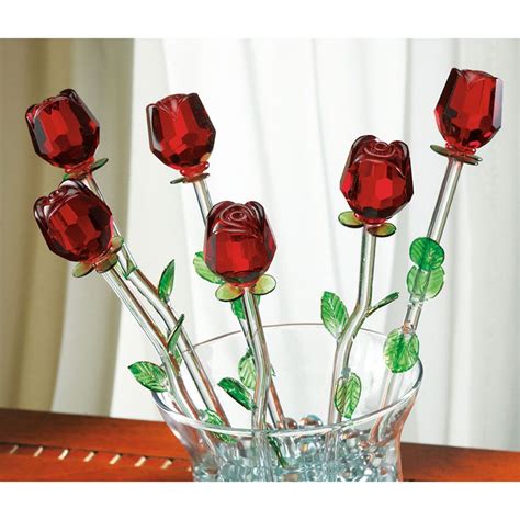 Great Glass Roses they never die! Pinned from Beyond the Rack | Rose bouquet, Glass flowers ...