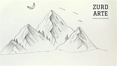 Como dibujar montañas con lápiz super fácil/ how to draw mountains with pencil