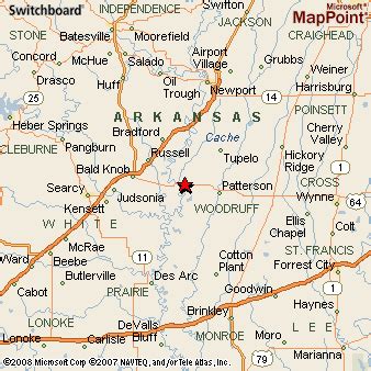 Augusta, Arkansas Area Map & More