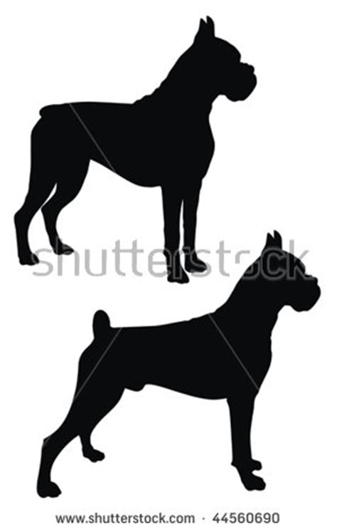 boxer dog silhouette clipart - Clipground