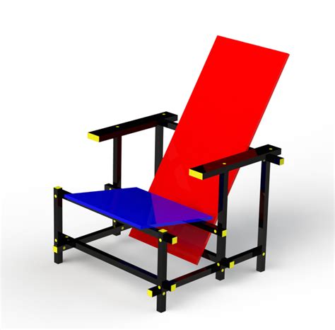 Red and Blue Chair on Behance