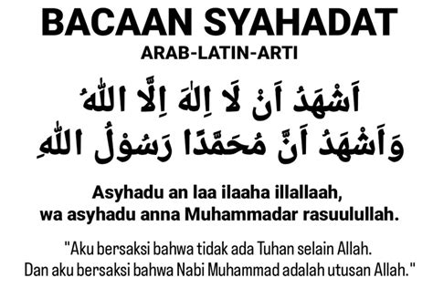 Bacaan Syahadat: Arab Latin dan Arti, Dua Kalimat Sederhana dengan Makna Mendalam Dibaliknya ...