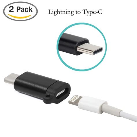 Lightning to Type C Adapter - Goodex 8-Pin Apple Lightning Female to USB Type-C Male Charge and ...