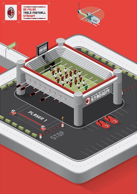 AC Milan Table Football Stadium on Behance