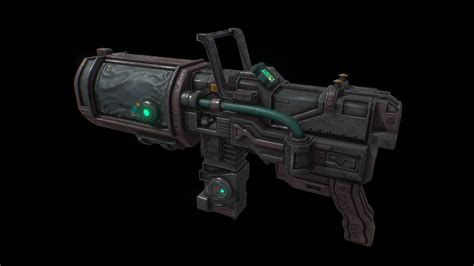 Low poly sci fi plasma cannon weapon model. - 3D model by Alexandr33D ...