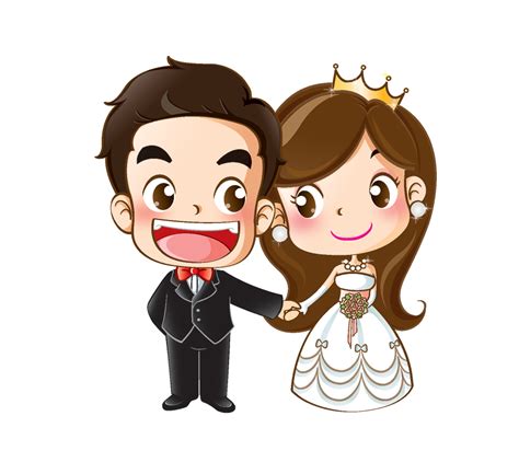 Download And Groom Wedding Cartoon Bride Marriage Invitation Clipart PNG Free | FreePngClipart