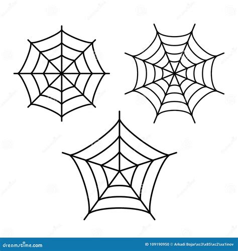 Cobweb vector icon stock vector. Illustration of button - 109190950