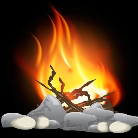 Vector Illustration of Camp Fire — Stock Vector © ronjoe #29466825