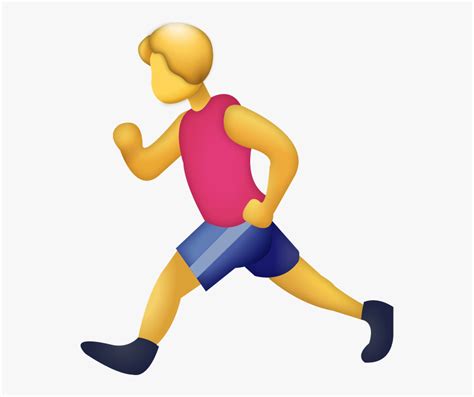 Legs Clipart Running Man - Man Running Emoji Png, Transparent Png , Transparent Png Image - PNGitem