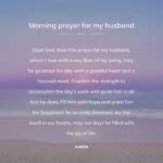 Morning prayer for my husband – AvePray