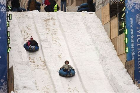 World’s longest mobile zipline, giant snow slide at Winter Blast ...