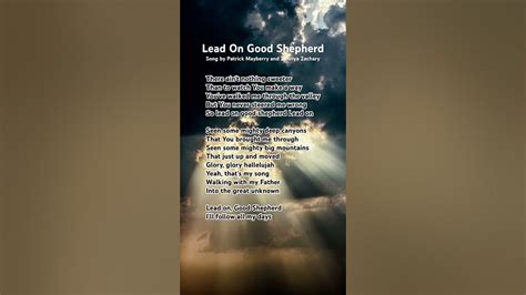 Lead On Good Shepherd-song by Patrick Mayberry and Zahriya Zachary #christiansong #lyrics # ...