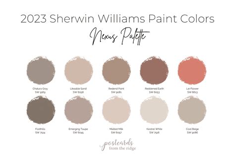 Sherwin Williams 2023 Paint Colors | Paint colors, Sherwin williams ...