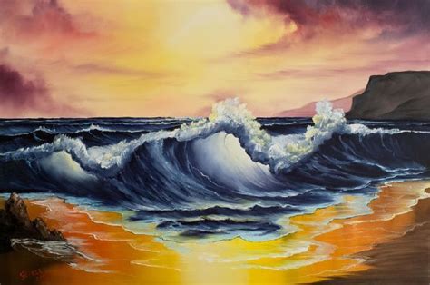 bob ross ocean sunset paintings Oil Painting Gallery, Artwork Painting, Abstract Painting ...