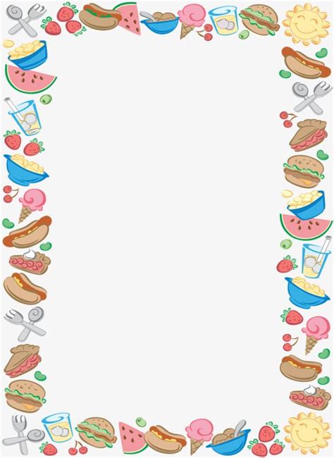 Food Border PNG Images, Food Clipart, Cartoon Food Border, Bounding Rectangle PNG Transparent ...