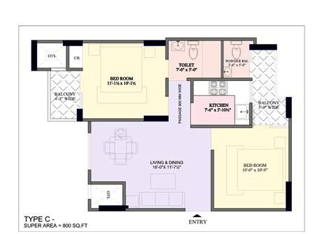 2bhk Plan Homes | plougonver.com