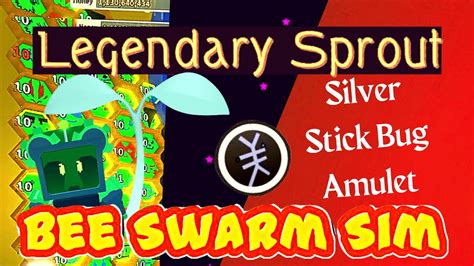 Legendary Sprout & Silver Stick Bug Amulet - Bee Swarm Roblox - YouTube