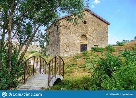 Church of St. Demetrios & Bridge Across Stream, Feodosia, Crimea Stock Photo - Image of ...