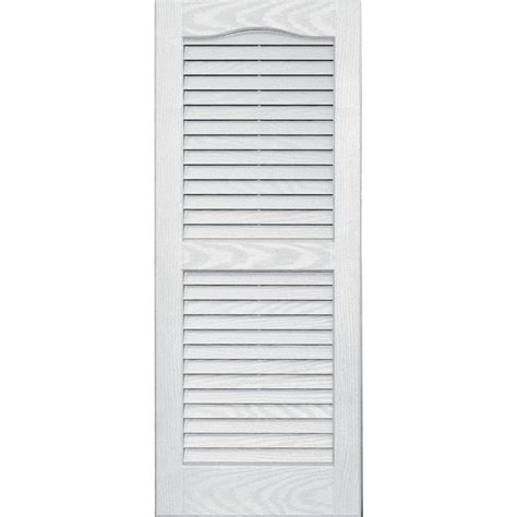 Shop Vantage 2-Pack White Louvered Vinyl Exterior Shutters (Common: 14-in x 35-in; Actual: 13. ...