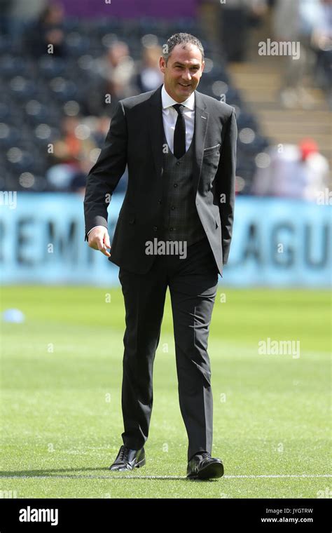 PAUL CLEMENT SWANSEA CITY FC MANAGER LIBERTY STADIUM SWANSEA WALES 19 August 2017 Stock Photo ...