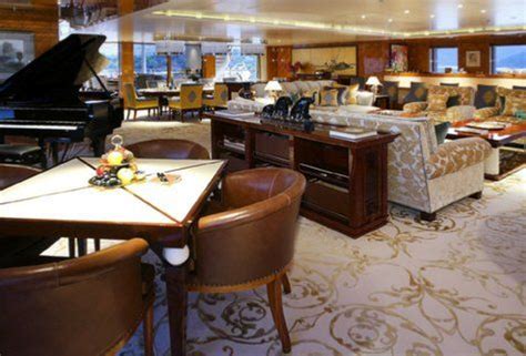 Inside DILBAR yacht • Lurssen • 2016 • Value $800M • owner Alisher Usmanov | Yacht interior ...