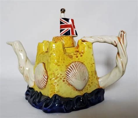 1998 PAUL CARDEW Design Collectible Sandcastle Teapot Ceramic Made in ...