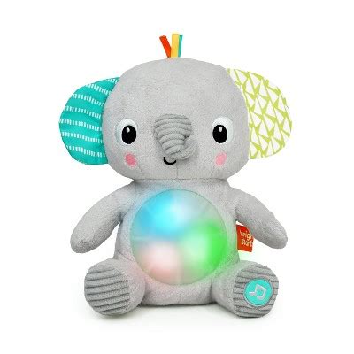 Bright Starts Hug-a-bye Baby Elephant Stuffed Animal & Soft Toy Soother ...