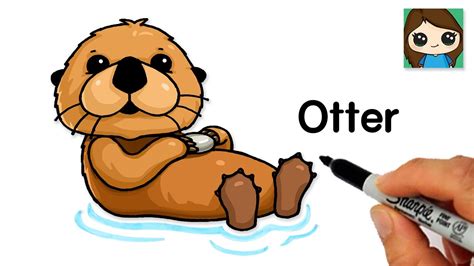 Cute Otter Drawing