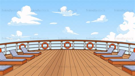 Cruise Ship Deck Background Cartoon Vector Clipart - FriendlyStock