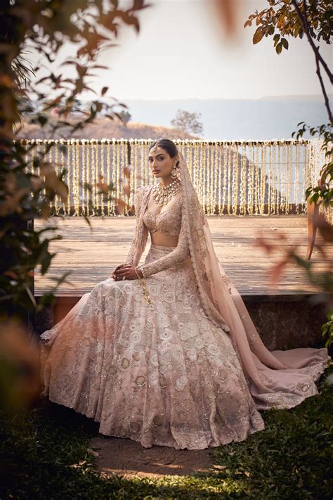 First look: Athiya Shetty chose an Anamika Khanna lehenga for her wedding to cricketer KL Rahul ...