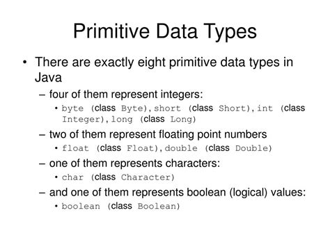 PPT - Primitive Data Types PowerPoint Presentation, free download - ID ...