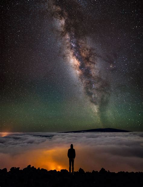 I couldn't believe how dark the night sky was in Hawaii on the Big Island, especially up at ...