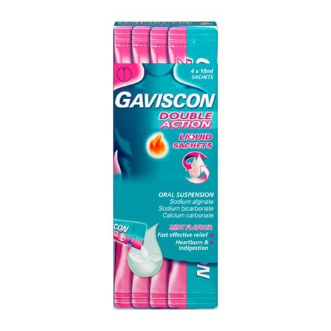 Gaviscon Dual Action Liquid Sachets 4S Mint | Savers | Health Home Beauty